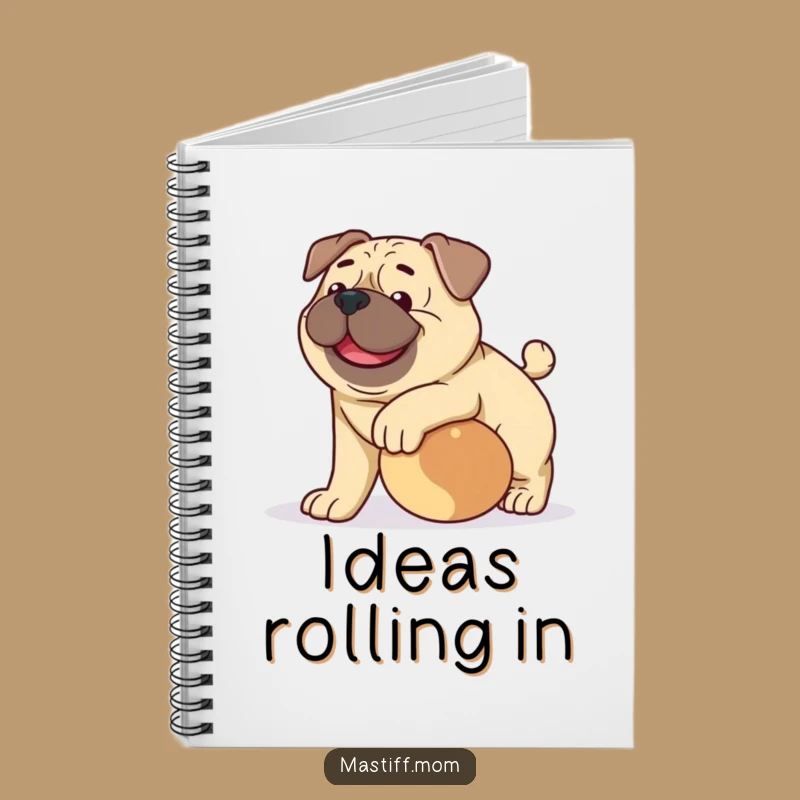 Funny Happy Mastiff Notebook: Jot Down Ideas Playfully, A Heartfelt Funny Gift