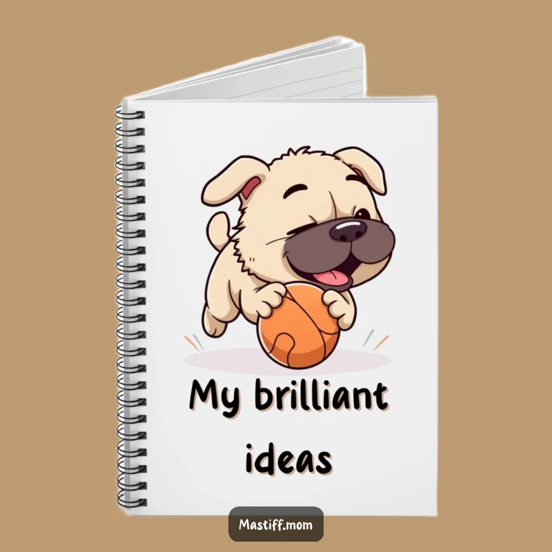 Funny Playful Mastiff Ball Notebook: Jot Down Your Playful Ideas Gift
