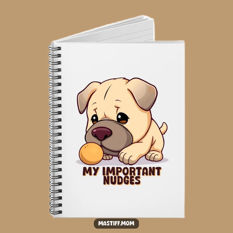 Funny Kawaii Mastiff Notebook: Gentle Notes, Jot Down Charm Gift