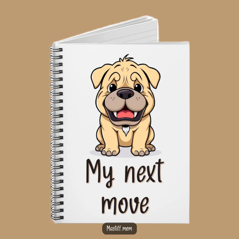 Funny Kawaii Mastiff Playful Growl Notebook: Jot Down Your Game Plan!