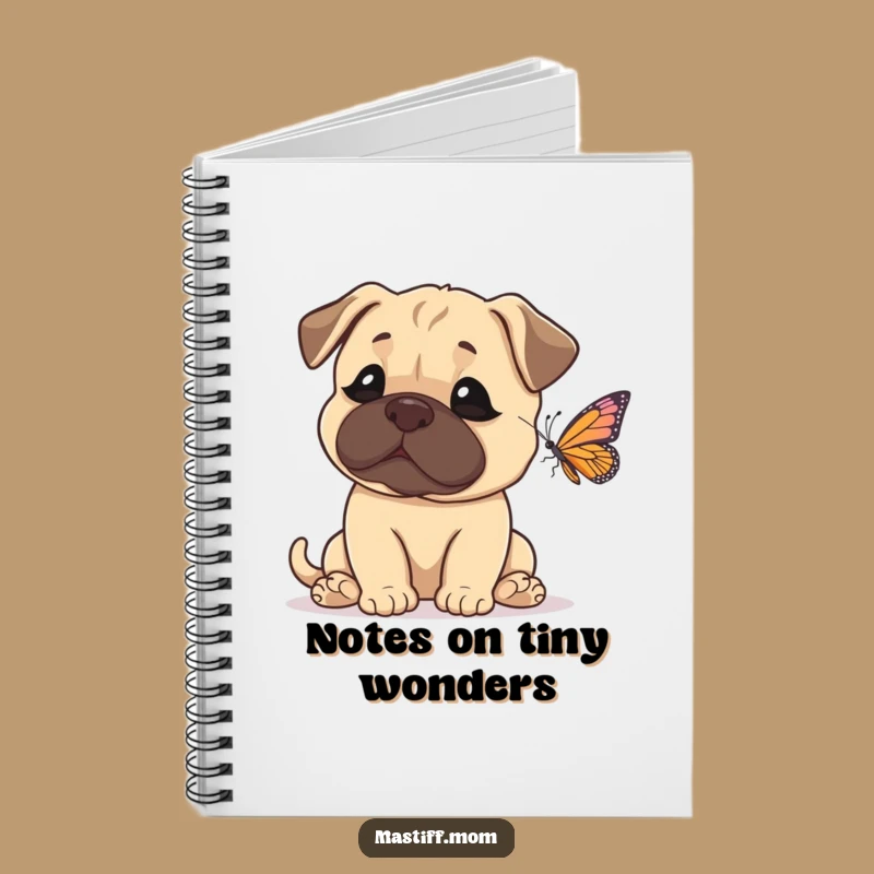 Funny Mastiff Butterfly Notebook - Jot Down Your Thoughts Hilariously!