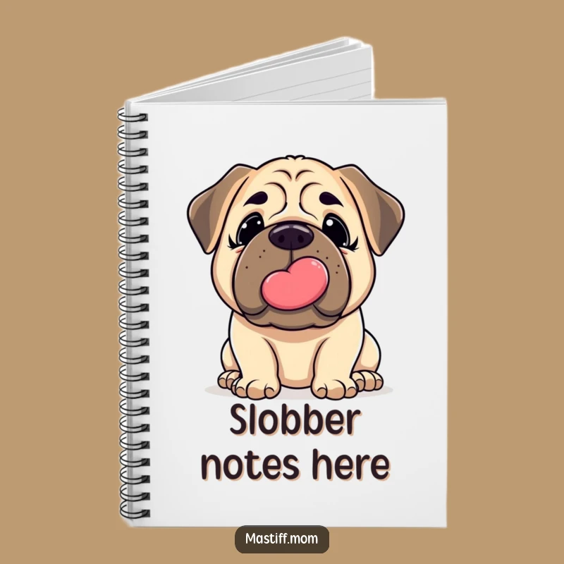 Funny Mastiff Kiss Notebook: Gentle Nudge Notes - Humorous Dog Journal Gift