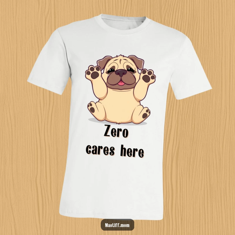 Funny Kawaii Mastiff Rolling Onto Back Paws in Air T-Shirt, cute dog graphic, silly puppy, hilarious gift for Mastiff fans.