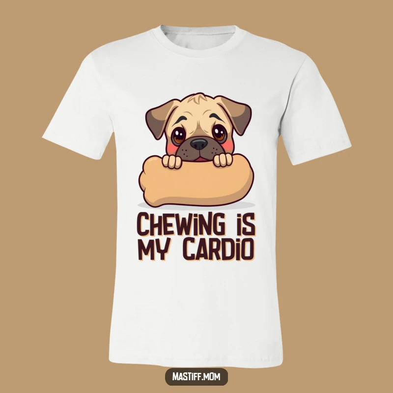 Funny Kawaii Mastiff Puppy T-Shirt: Adorable Dog Peeking, Hilarious Gift for Pup Fans