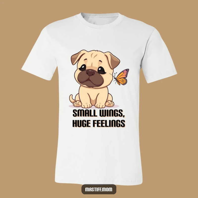 Funny Mastiff Amazed Butterfly T-Shirt - The Perfect Hilarious Dog Gift Tee!