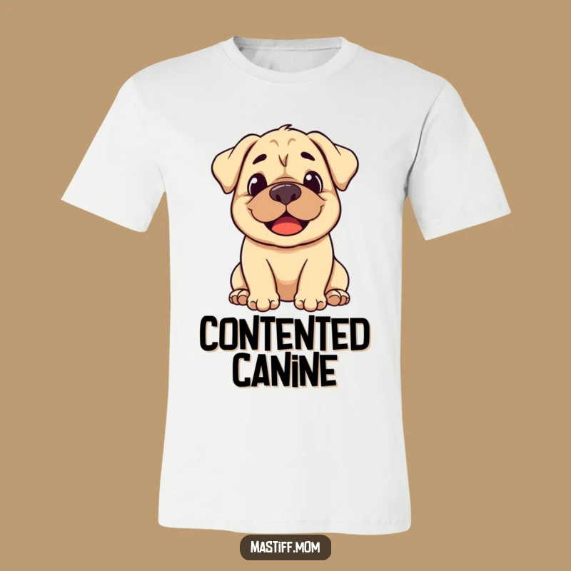 Funny Mastiff Happy Sigh T-Shirt: Stylized Joyful Dog Tee