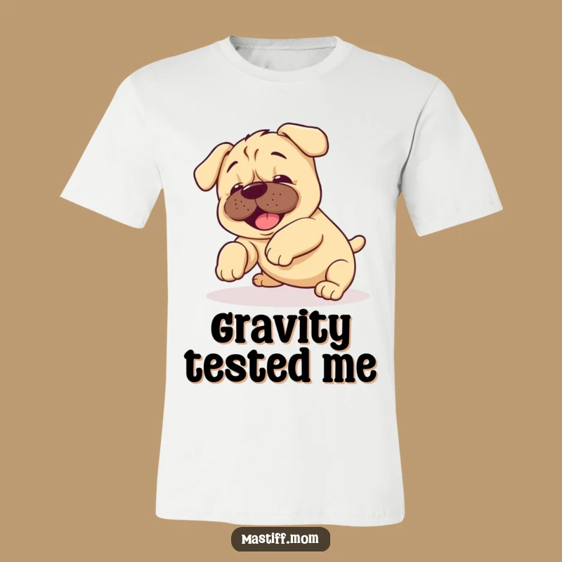 Funny Kawaii Mastiff Puppy Tumble T-Shirt: Clumsy Joyful Puppy Tee