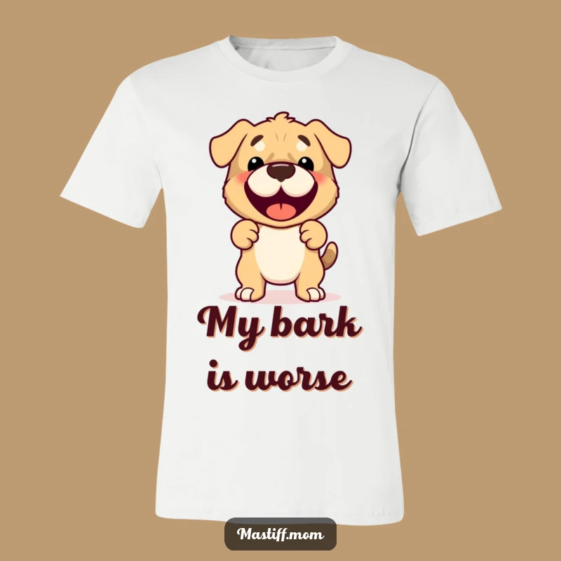 Funny Mastiff T-Shirt: Joyful Protective Dog Apparel Gift Idea