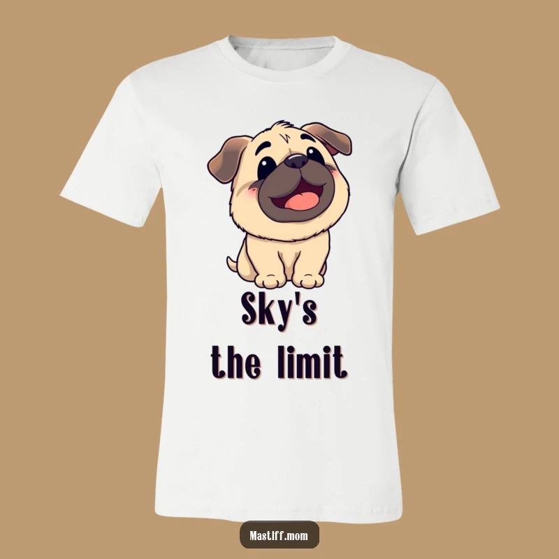 Funny Kawaii Mastiff Sky Panting T-Shirt: Pure Doggy Bliss!