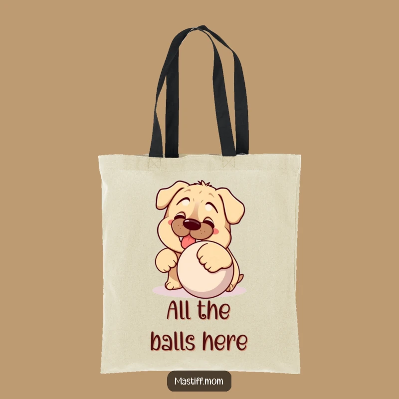 Funny Kawaii Mastiff Tote Bag: Durable & Stylish Dog Bag, Perfect Humorous Gift for Shoppers