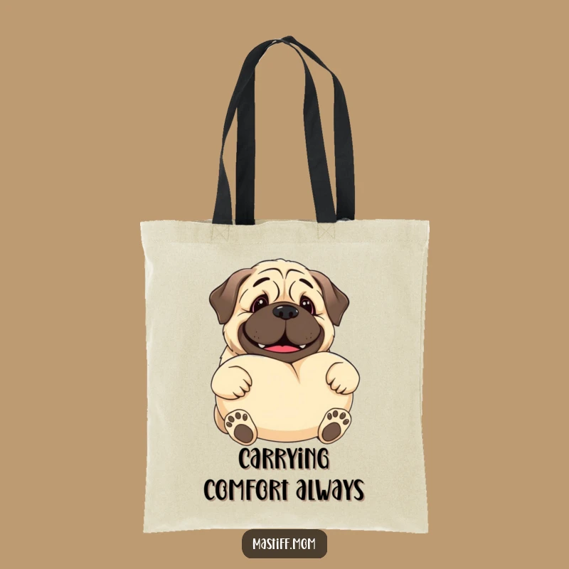 Funny Kawaii Mastiff Tote Bag - Gentle Giant Pillow Carrier Gift