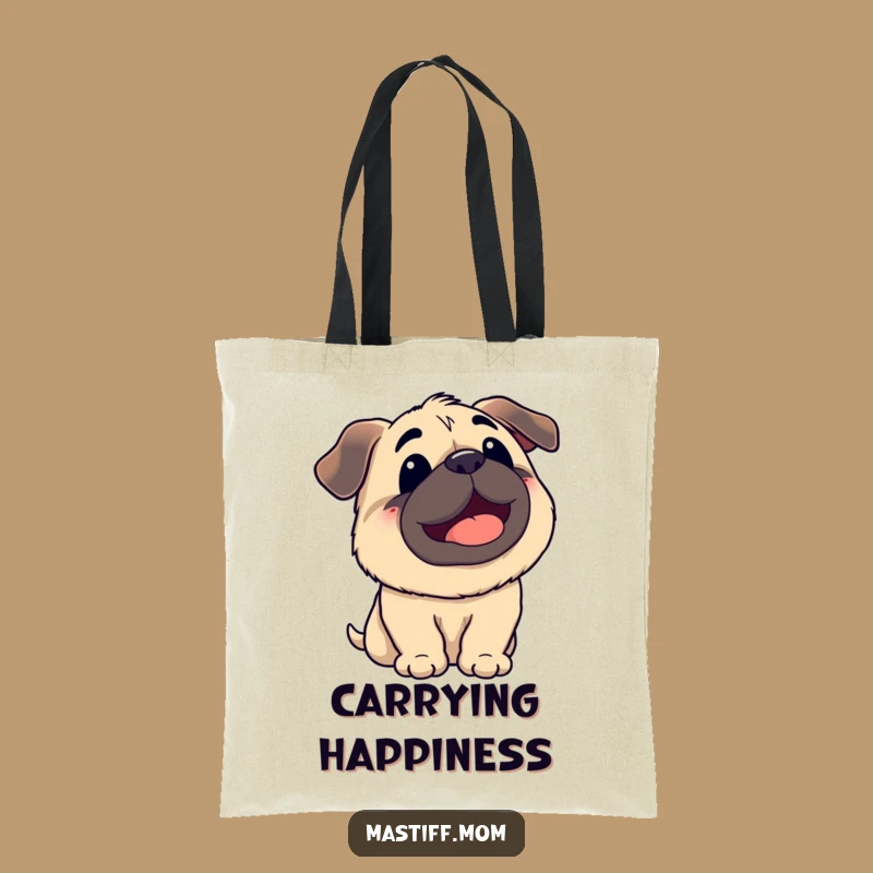 Funny Kawaii Mastiff Sky Panting Tote Bag: Carry Your Happy Vibes!