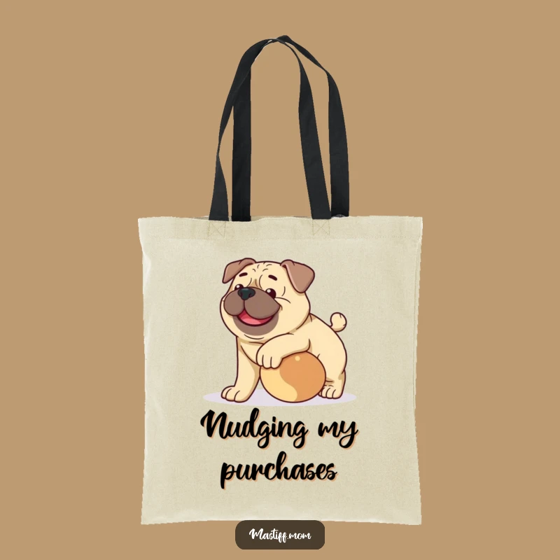 Funny Happy Mastiff Tote Bag: Carry Your Essentials Playfully, A Wonderful Funny Gift