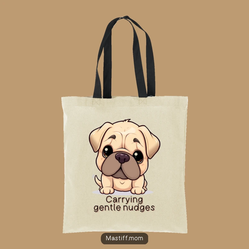 Funny Kawaii Mastiff Gentle Nudge Tote Bag: Carry Affection