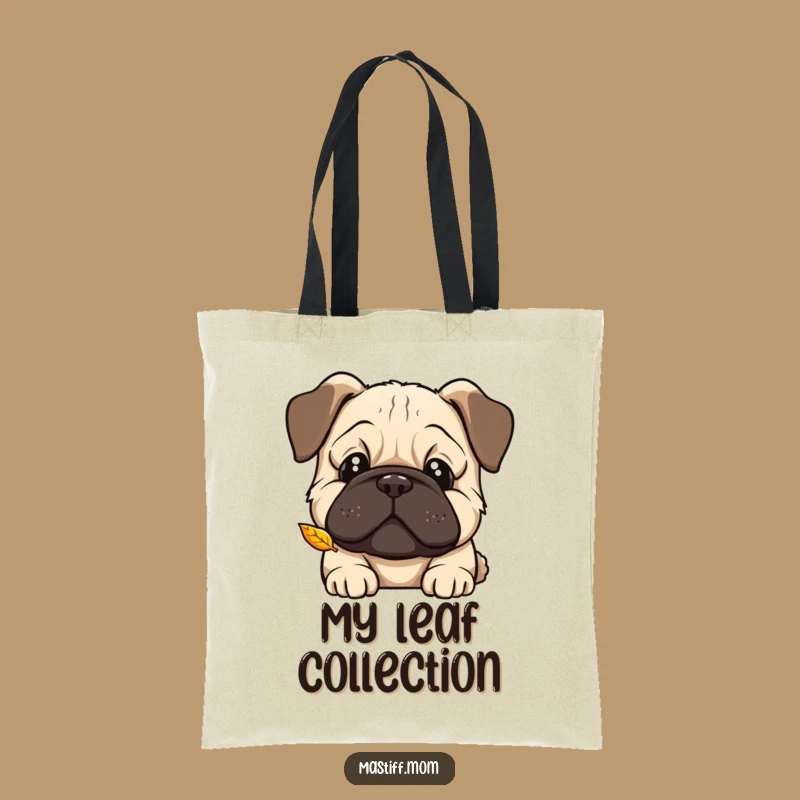 Funny Kawaii Mastiff Leaf Tote Bag - Curious Tilt Accessory Gift