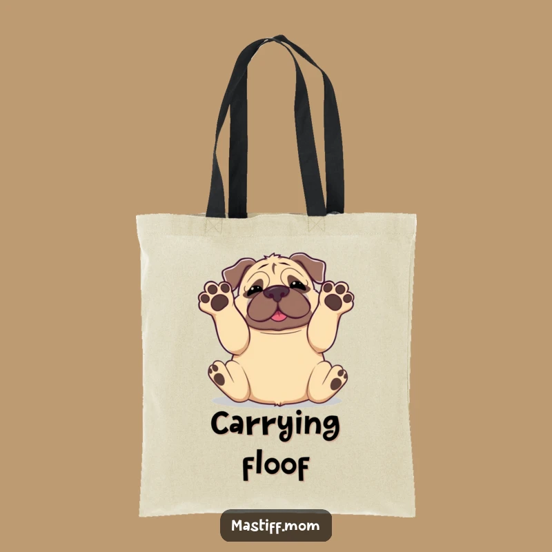 Funny Kawaii Mastiff Paws in Air Tote Bag: Carry Your Fun!