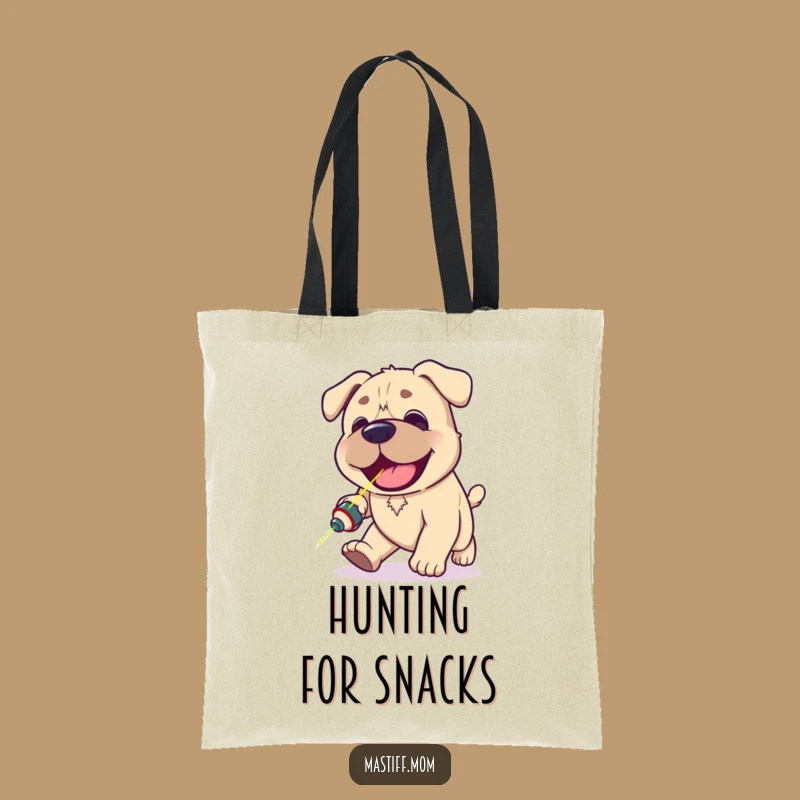 Funny Kawaii Mastiff Tote Bag - Laser Chasing Dog Accessory Gift