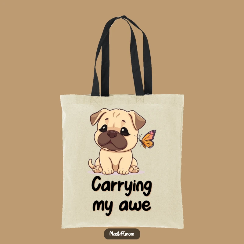 Funny Mastiff Butterfly Tote Bag - Carry Your Laughs in Style, Hilariously!